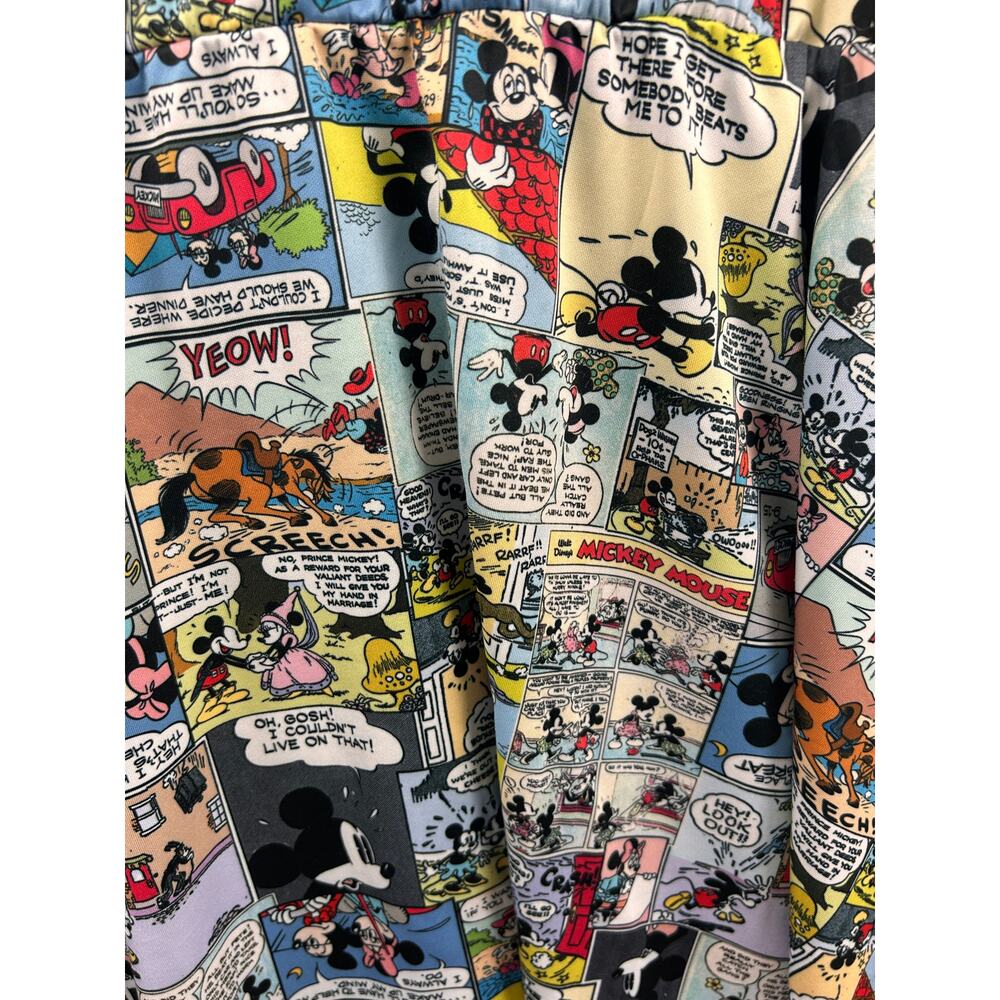 Disney Mickey Mouse Comic Print Dress 3X Plus Size Sleeveless Skater Style - Picture 3 of 10